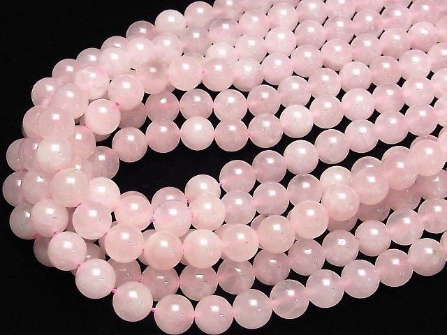 【動画】◆SALE◆ローズクォーツ ラウンド10mm 1連(約36cm) サムネイル4
