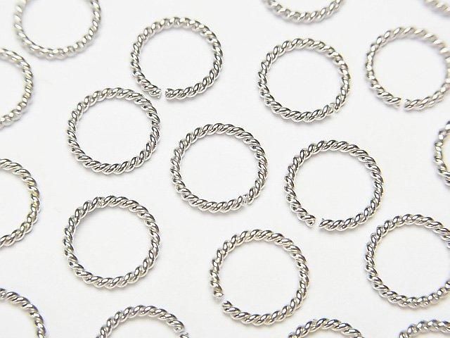 Silver925 ロープリング(開閉タイプ) ロジウム 4・6・8・10・12mm 10個の画像