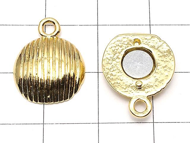 メタルパーツ 丸カン付きマグネット式 クラスプ ライン入コイン22×14×7mm 2ペア サムネイル2