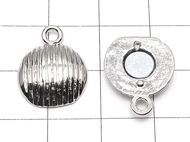 メタルパーツ 丸カン付きマグネット式 クラスプ ライン入コイン22×14×7mm 2ペア サムネイル3