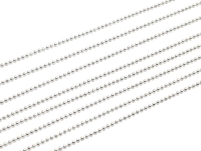 Silver925 カットボールチェーン 1.0mm 純銀仕上げ 【40cm Silver925 カットボールチェーン 1.0mm 純銀仕上げ 【40cm