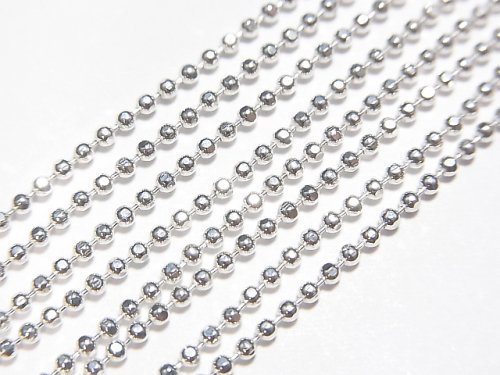 Silver925 カットボールチェーン 1.5mm 純銀仕上げ 【40cm】【45cm