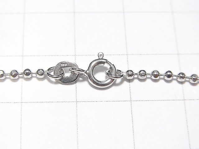 Silver925 カットボールチェーン 1.8mm ロジウム 【38cm】【40cm