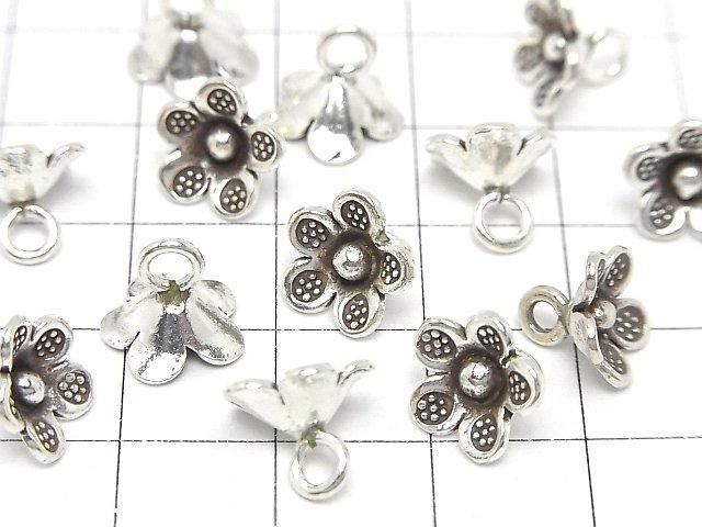 カレンシルバー フラワー型飾りチャーム 10×10×4mm 1個 サムネイル3