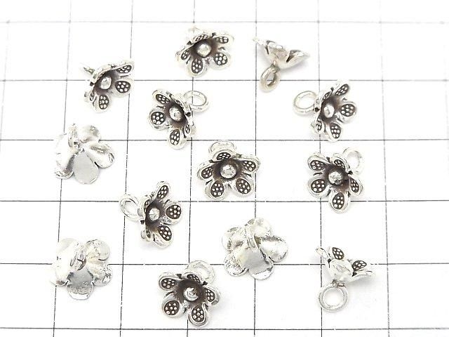 カレンシルバー フラワー型飾りチャーム 10×10×4mm 1個 サムネイル4