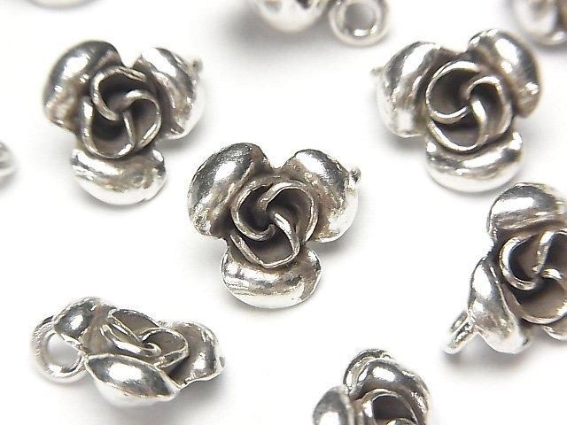 カレンシルバー フラワー型チャーム11×11×5.5mm 1個の画像