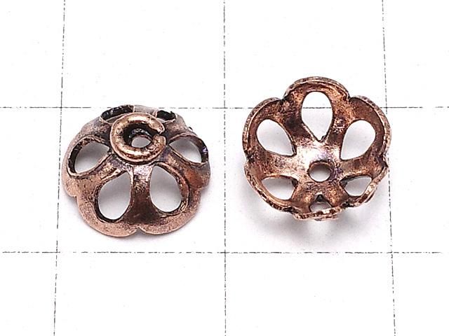 コッパー(銅) ビーズキャップ9×9×4mm いぶし仕上げ 1/4連~1連(約18cm) サムネイル2