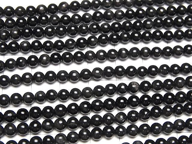 【動画】ブラックタイガーアイAAA ラウンド4mm 1連(約38cm) サムネイル3