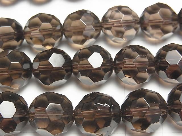 スモーキークォーツAAA 32面ラウンドカット12mm 1/4連〜1連(約38cm) サムネイル2
