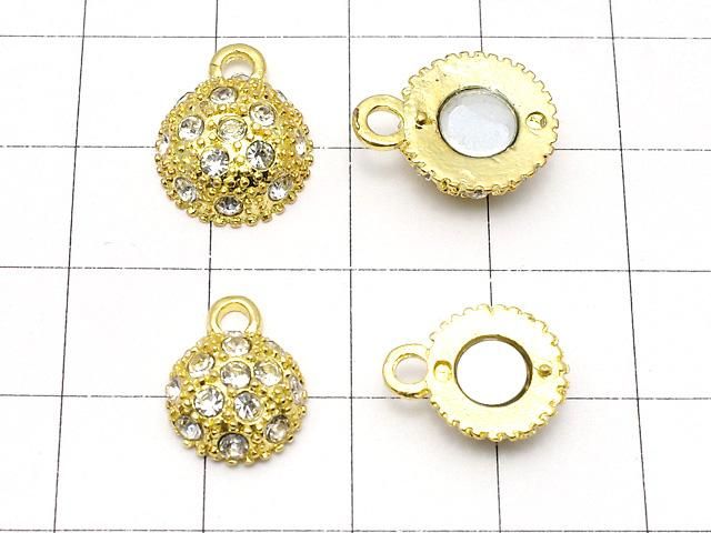 メタルパーツ ラインストーン入マグネット式 クラスプ 【10mm】【12mm】 2ペア サムネイル2