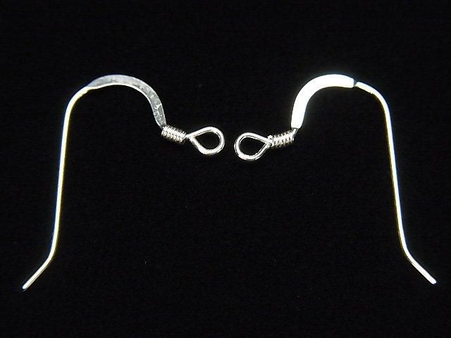 シルバーフィルド コイル付きピアスフック14mm 5ペアの画像