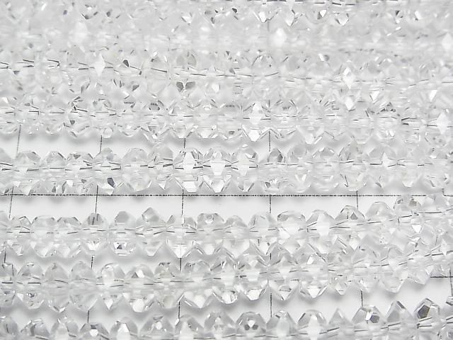 【動画】【素晴らしい輝き】クリスタルAAA ボタンカット6×6×3mm 1/4連~1連(約38cm) サムネイル2