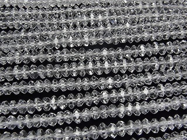 【動画】【素晴らしい輝き】クリスタルAAA ボタンカット6×6×3mm 1/4連~1連(約38cm) サムネイル3