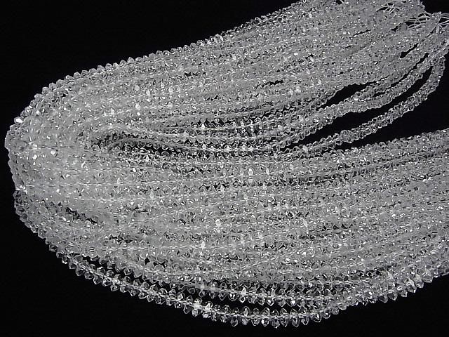 【動画】【素晴らしい輝き】クリスタルAAA ボタンカット6×6×3mm 1/4連~1連(約38cm) サムネイル4
