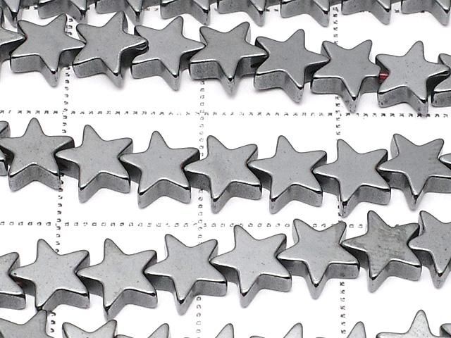 【動画】ヘマタイト ★スター(星)6×6×2mm 1連(約36cm) サムネイル2