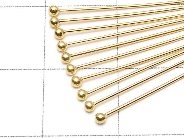 Silver925 丸球ピン 18KGP 【0.5×25mm】【0.5×30mm】【0.5×35mm】【0.5×40mm】 10本 サムネイル2