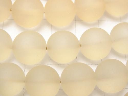 フロストシャンパンカラークォーツAAA ラウンド12mm 半連/1連(約36cm) サムネイル2