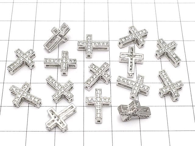【動画】メタルパーツ 13×9.5mm クロス シルバーカラー(CZ付) 1個 サムネイル4