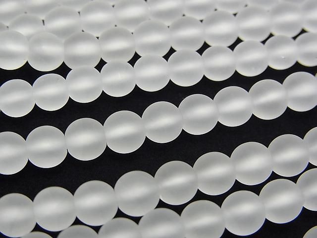 フロストクォーツAAA ラウンド5mm 1連(約38cm)の画像