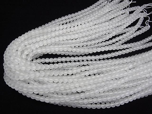 フロストクォーツAAA ラウンド5mm 1連(約38cm) サムネイル4
