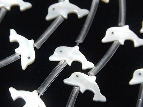 マザーオブパール ホワイト イルカシェイプ 1連 約18粒 天然石ビーズの卸問屋 通販ケンケンジェムズ マザーオブパール ホワイト イルカシェイプ 1連 約18粒 天然石ビーズの卸問屋 通販ケンケンジェムズ