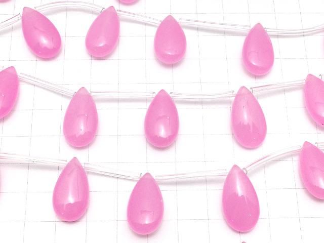 ピンクカラージェード 大粒ペアシェイプ22×12×7mm NO.2 半連/1連(約38cm) サムネイル3