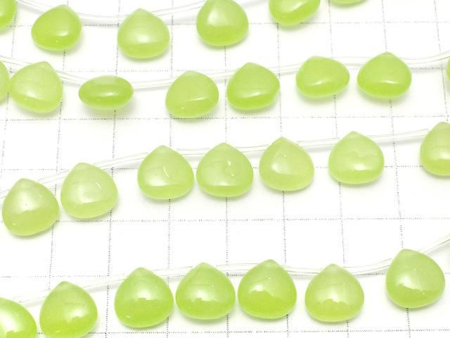 イエローグリーンージェード マロン10×10×5mm 1連(約38cm) サムネイル3