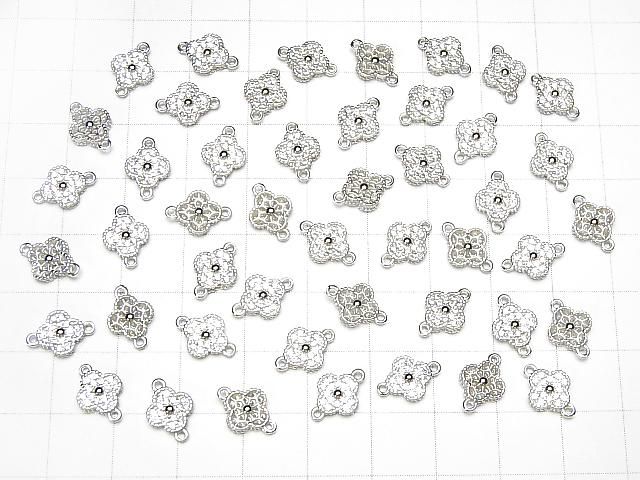Silver925 ジョイントパーツ フラワーモチーフ(CZ付)7×7×2mm ロジウム 1個 サムネイル4