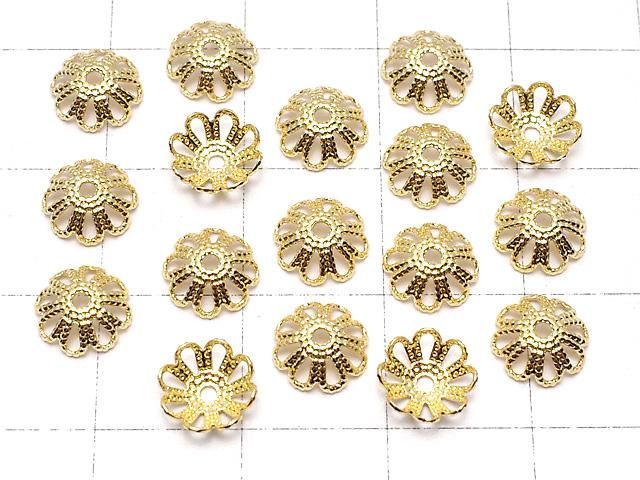 メタルパーツ ビーズキャップ7×7×2mm ゴールドカラー 10個 サムネイル4