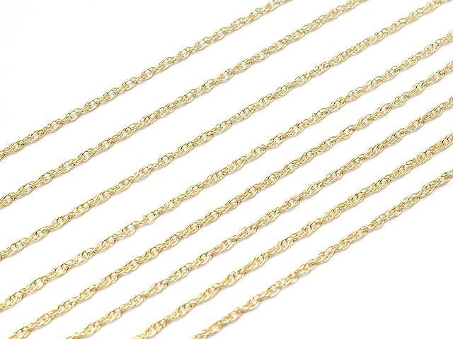 14KGF ロープチェーン 1.1mm 【40cm】【45cm】【50cm】【60cm】【75cm】 ネックレス 1本の画像