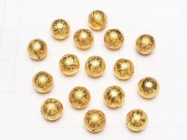 【動画】【粒売り】メテオライト(ムオニナルスタ隕石) ラウンド12mm イエローゴールド 1粒 サムネイル4