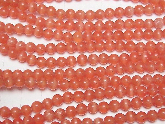 【動画】レッドカラーキャッツアイ ラウンド5.5mm 1連(約34cm) サムネイル3