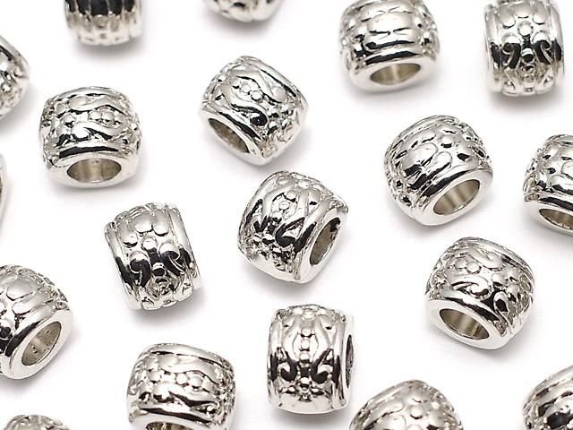 ラウンド用品・アクセサリー STEEL メタルパーツ ロンデル7×7×5mm シルバーカラー 5個｜天然石