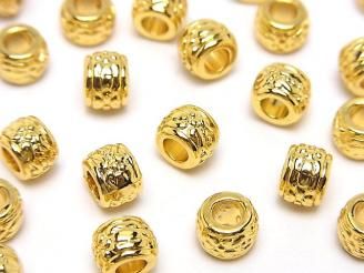 メタルパーツ ロンデル7×7×5mm ゴールドカラー 5個