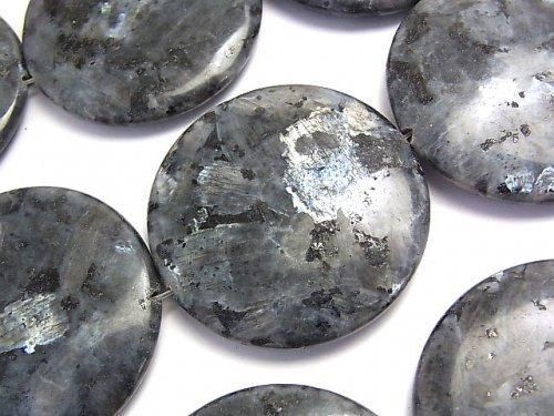 ラルビカイト 大粒コイン45×45×7 2粒・1連(約40cm)の画像