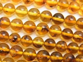 コロンビア産 虫入りコーパルAAA ラウンド5~6mm 半連/1連(約38cm)