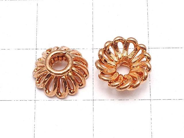 コッパー(銅) ビーズキャップ10×10×5mm 半連/1連(約18cm) サムネイル2