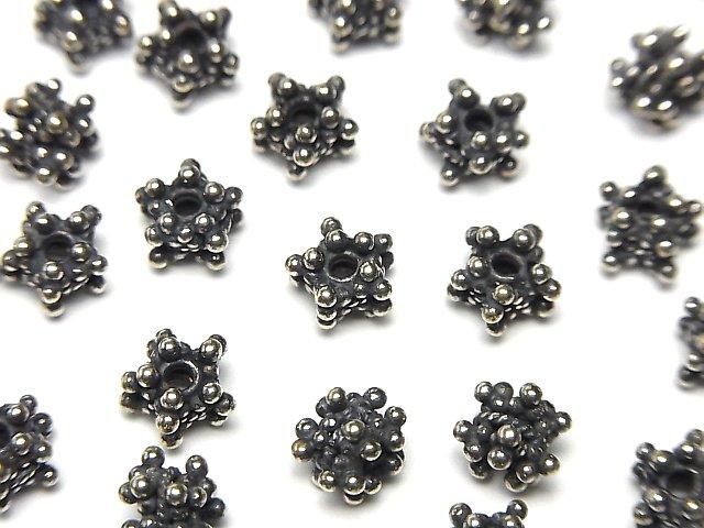 バリシルバー ロンデル6×6×5mm いぶし 1個の画像