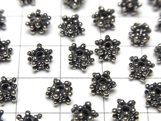 バリシルバー ロンデル6×6×5mm いぶし 1個 サムネイル2