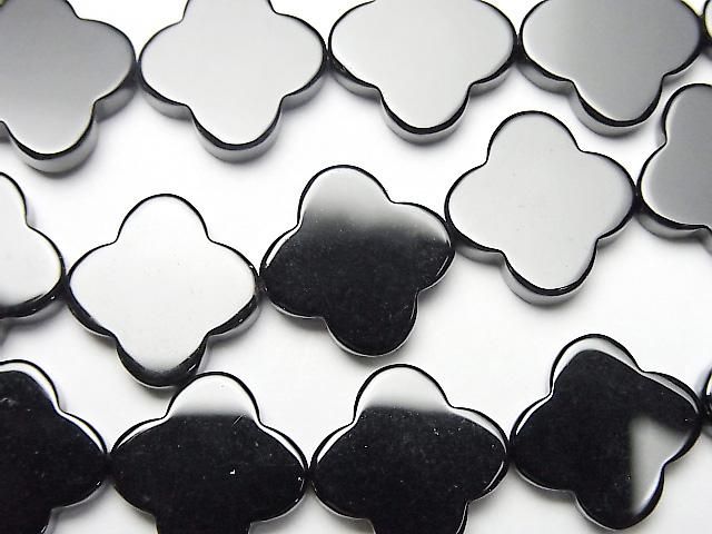 オニキス フラワーモチーフ14×14mm 半連/1連｜天然石ビーズの卸