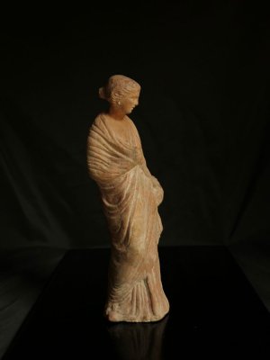 紀元前6-5世紀頃・古代ギリシャ・テラコッタ・女性像・h26cm