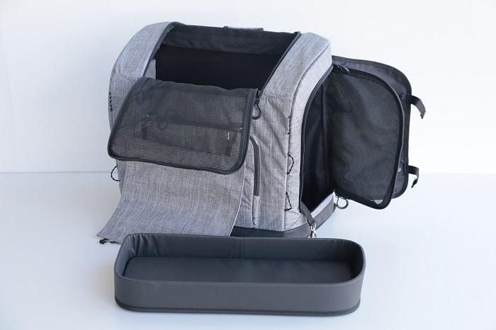 3ウェイバックパックキャリー ワイド クールグレー - ドッグデコ | 犬