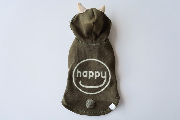 GEORGE 23' HAPPY DEVIL HOODIE カーキ - ドッグデコ | 犬と人の健やかな暮らしのために