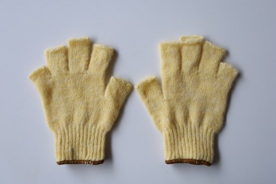 FINGERLESS GUNTE LT-YELLOW/COFFEE