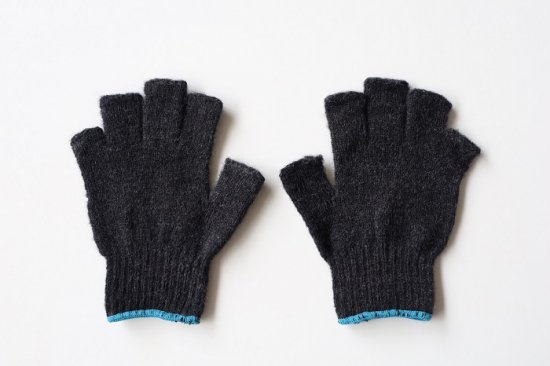 FINGERLESS GUNTE CHARCOAL/RAIN BLUE