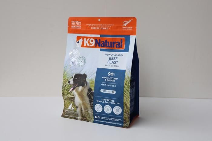 K9Natural ビーフ・フィースト　500g×２袋 K9ナチュラル ビーフフィースト500g2袋 K9ナチュラル ビーフ&ホキ
