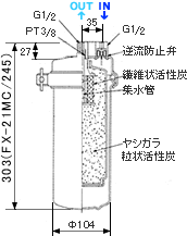 NFX-LC 浄水器 メイスイ ろ過流量：5.0L/分