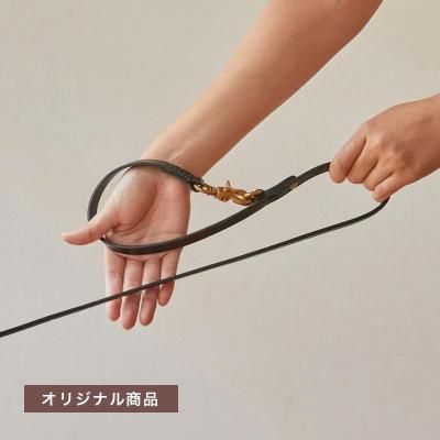 SMOOTH LEATHER LEASH / Blackξʲ
