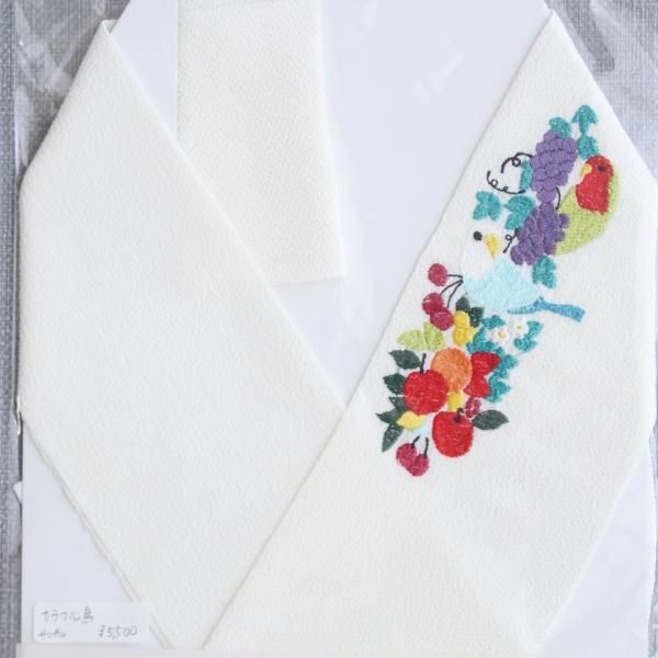ゲンパク 刺繍半襟3点 菊の日本刺繍半襟 (絹地) 和装小物（帯・半襟） biyudo 通販