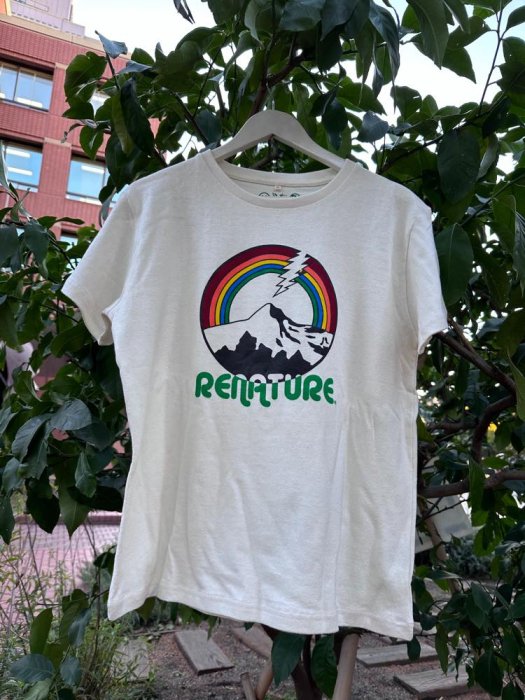 【ハンドプリント】Renature LOGO（プリントヘンプTシャツ）by Renature　/RT-001 - shizenkaiki web  shop　シゼンカイキ